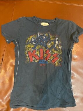 Trunk Ltd Black KISS Graphic Tee with Red Logo and Yellow Accents